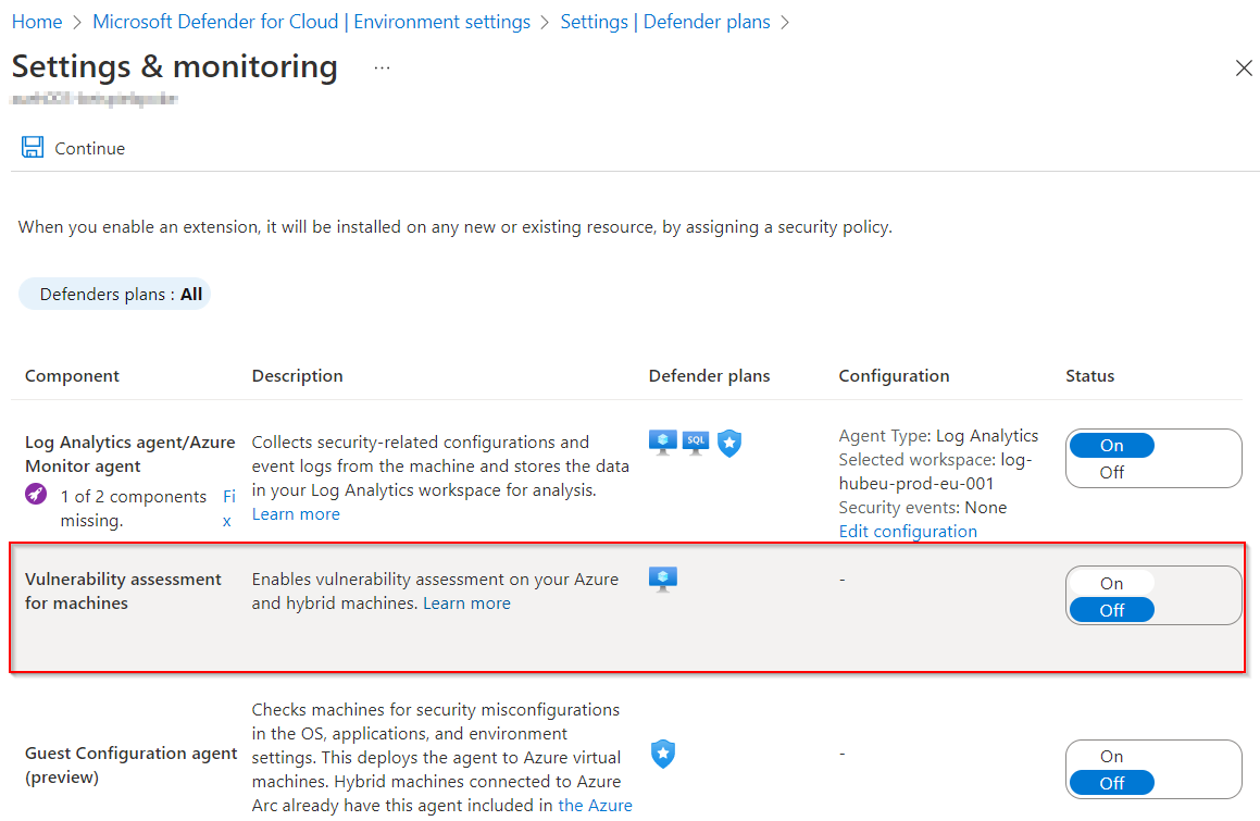 Activate “Vulnerability assessment for machines” via REST Azure Talk